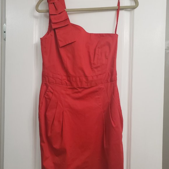 French Connection Bonny Cotton One Shoulder Bow - Picture 3 of 3